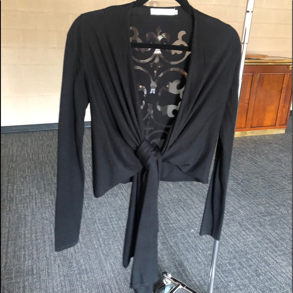 Anne Fontaine tie burnout sweater